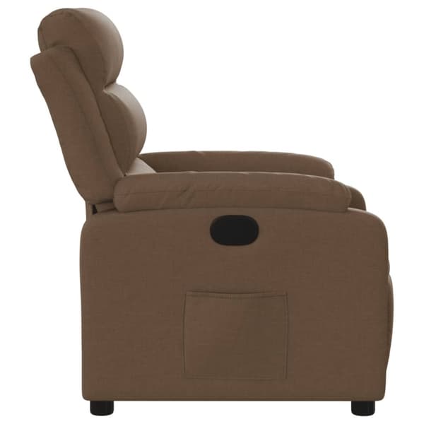 vidaXL Reclinerfåtölj brun tyg