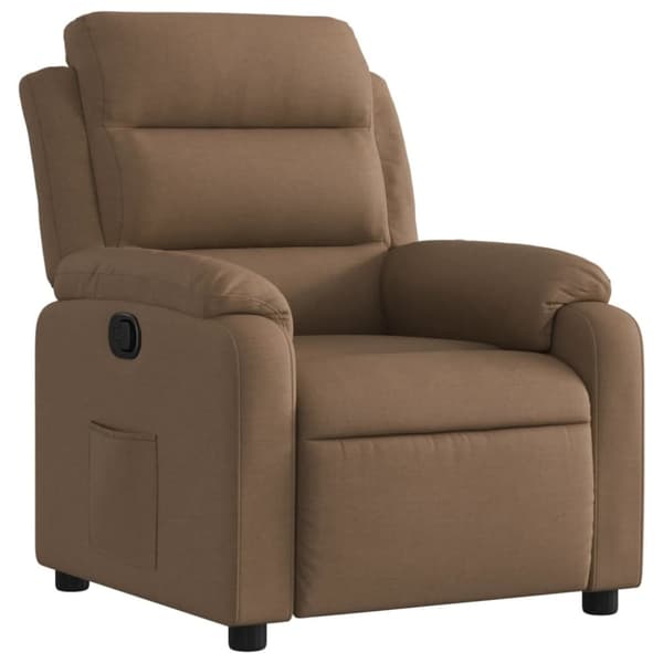 vidaXL Reclinerfåtölj brun tyg