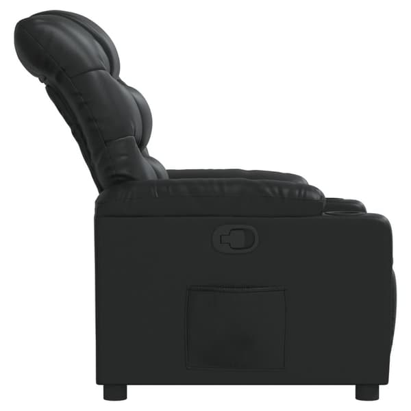 vidaXL Reclinerfåtölj svart konstläder