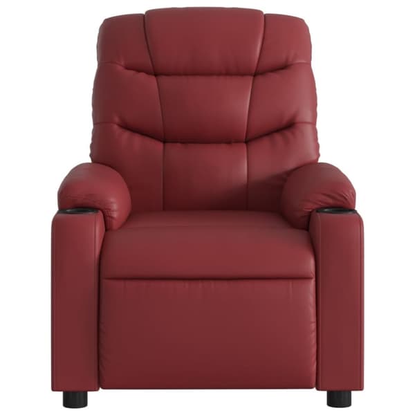 vidaXL Massagefåtölj vinröd konstläder