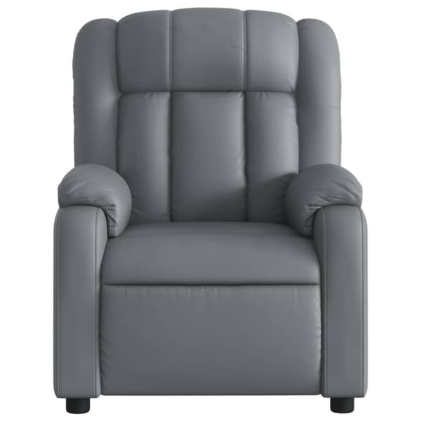 vidaXL Reclinerfåtölj grå konstläder