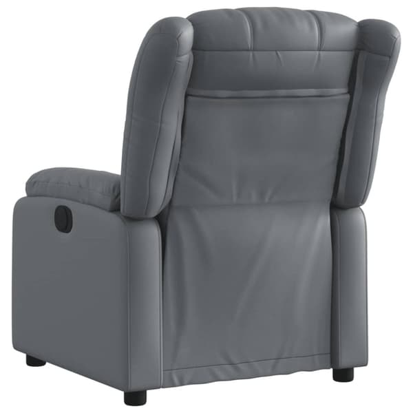 vidaXL Reclinerfåtölj grå konstläder