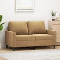 Miniatyrbillede 1 af 8: vidaXL 2-personers sofa 120 cm fløjl brun