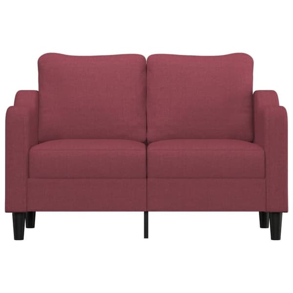 vidaXL 2-personers sofa 120 cm stof vinrød
