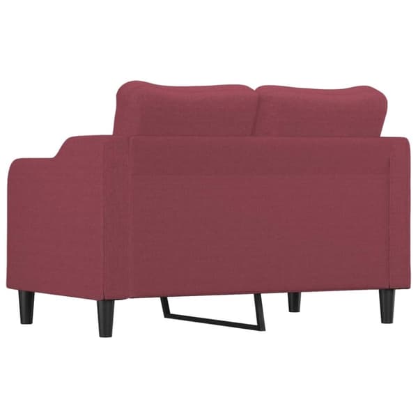 vidaXL 2-personers sofa 120 cm stof vinrød