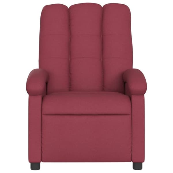 vidaXL Elektrisk reclinerfåtölj vinröd tyg