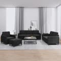 Miniatyrbillede 10 af 10: vidaXL sofasæt 4 dele velour sort