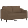 Miniatyrbillede 1 af 8: vidaXL 2-personers sofa 140 cm stof brun