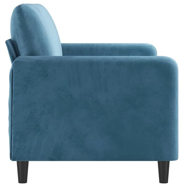 vidaXL 2-sitssoffa blå 140 cm sammet