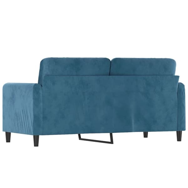 vidaXL 2-sitssoffa blå 140 cm sammet