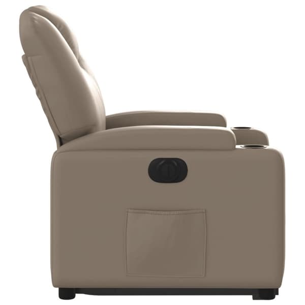 vidaXL Reclinerfåtölj med uppresningshjälp cappuccino konstläder