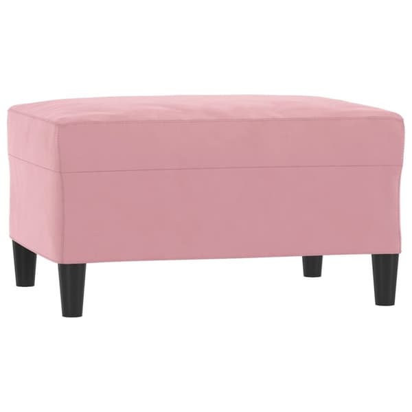 vidaXL sofasæt 3 dele med hynder velour lyserød