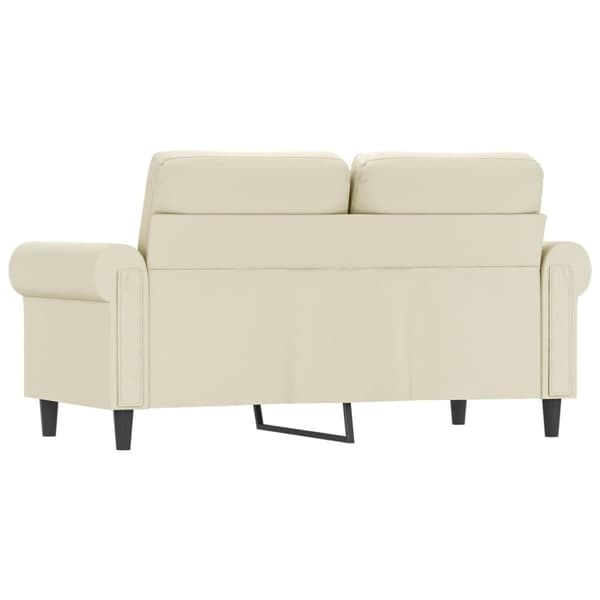 vidaXL 2-personers sofa 120 cm kunstlæder cremefarvet