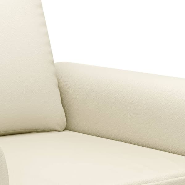 vidaXL 2-personers sofa 120 cm kunstlæder cremefarvet