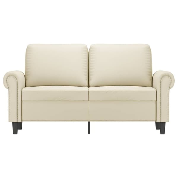 vidaXL 2-personers sofa 120 cm kunstlæder cremefarvet