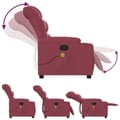 Miniatyrbild 5 av 11: vidaXL Massagefåtölj vinröd tyg