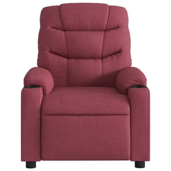 vidaXL Massagefåtölj vinröd tyg