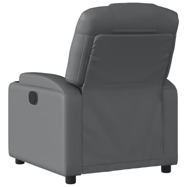 vidaXL Elektrisk reclinerfåtölj grå konstläder
