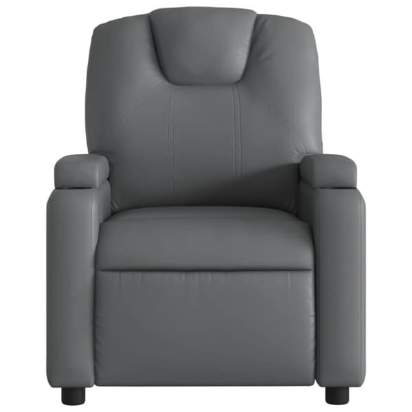 vidaXL Elektrisk reclinerfåtölj grå konstläder