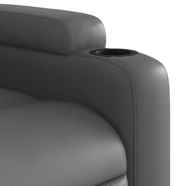 vidaXL Elektrisk reclinerfåtölj grå konstläder