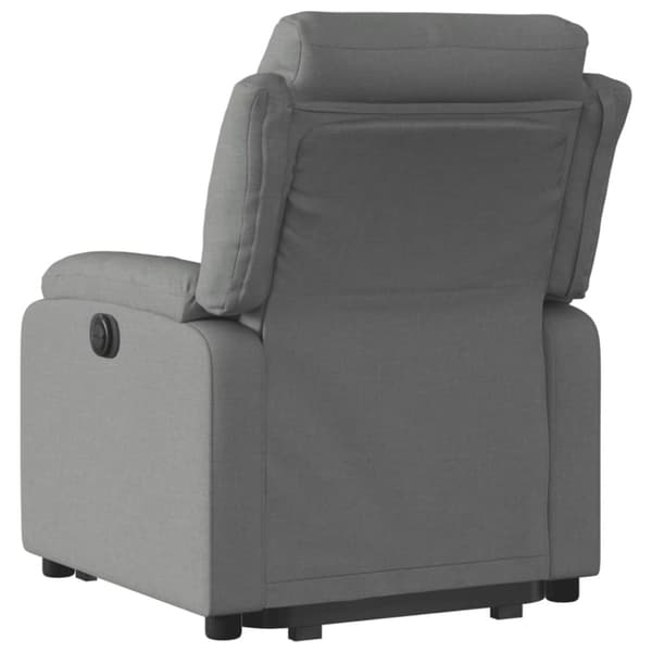 vidaXL Reclinerfåtölj med uppresningshjälp mörkgrå tyg