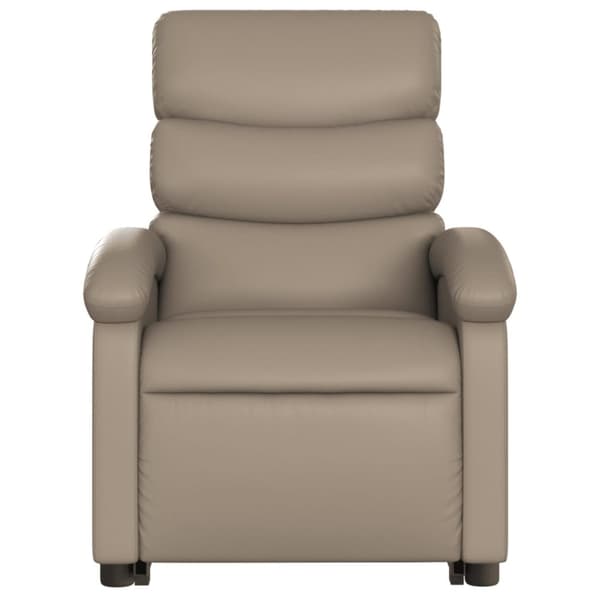 vidaXL Massagefåtölj med uppresningshjälp cappuccino konstläder