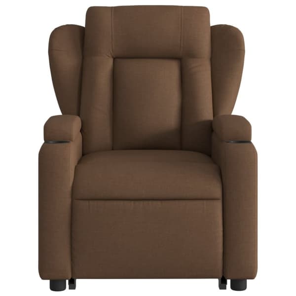 vidaXL Reclinerfåtölj med uppresningshjälp brun tyg