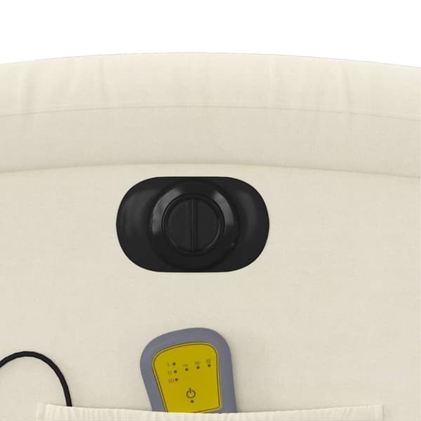 vidaXL Elektrisk massagefåtölj gräddvit sammet