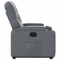 Miniatyrbild 8 av 11: vidaXL Reclinerfåtölj med uppresningshjälp grå konstläder