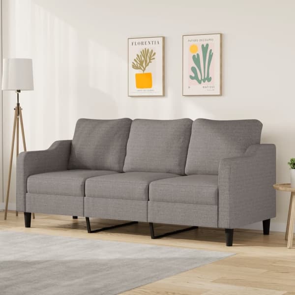 vidaXL 3-sitssoffa taupe 180 cm tyg
