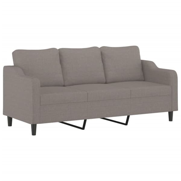 vidaXL 3-sitssoffa taupe 180 cm tyg