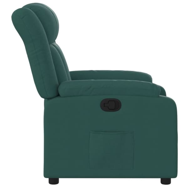 vidaXL Reclinerfåtölj mörkgrön tyg