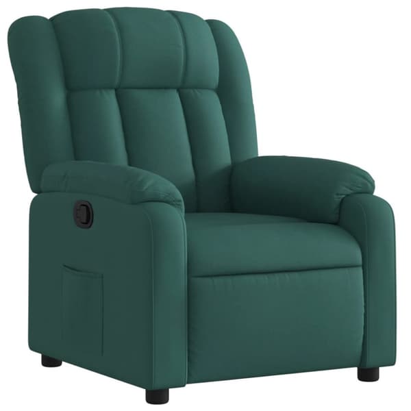 vidaXL Reclinerfåtölj mörkgrön tyg