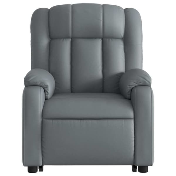 vidaXL massagestol med løftefunktion kunstlæder grå
