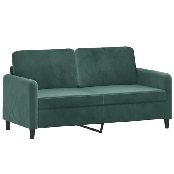 vidaXL sofasæt 2 dele med puder velour mørkegrøn