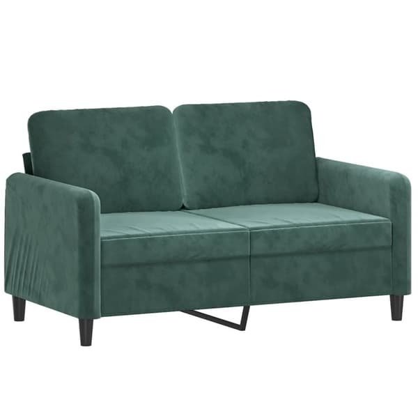 vidaXL sofasæt 2 dele med puder velour mørkegrøn