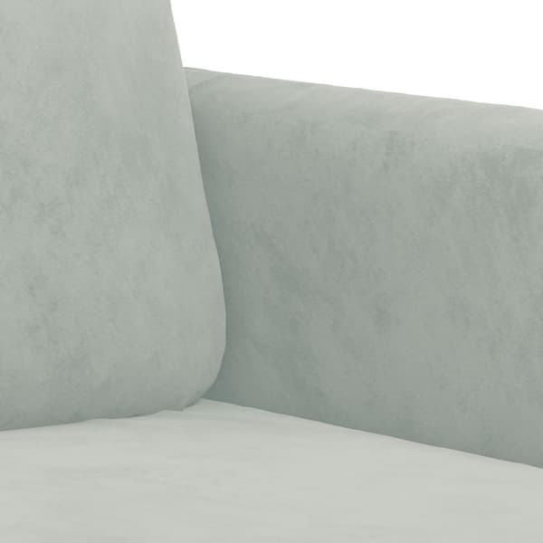 vidaXL sofasæt 3 dele med puder velour lysegrå