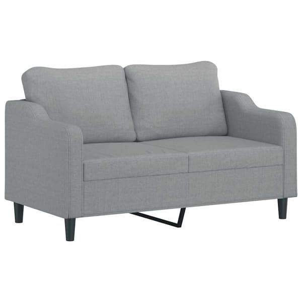 vidaXL sofasæt 2 dele med puder stof lysegrå