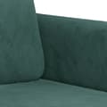 Miniatyrbillede 4 af 10: vidaXL sofasæt 3 dele med puder velour mørkegrøn