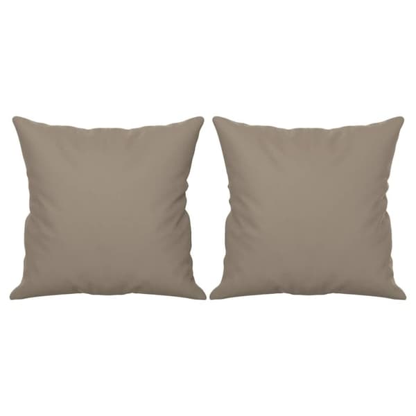 vidaXL 2-sitssoffa med prydnadskuddar taupe 140 cm mikrofibertyg