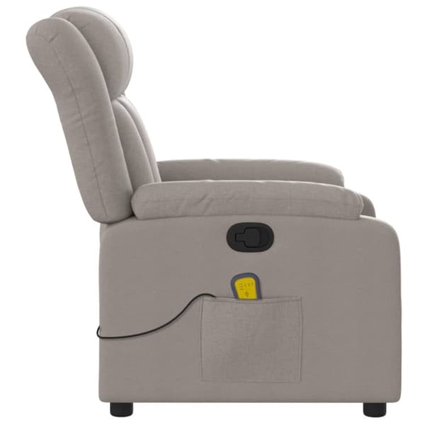 vidaXL massagestol stof gråbrun
