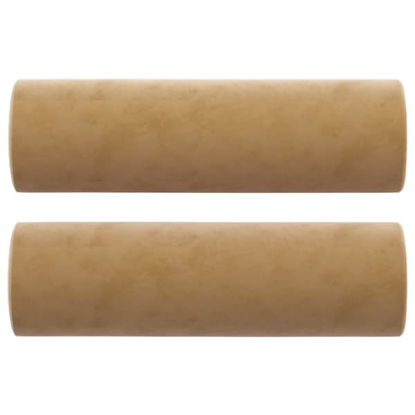 vidaXL 2-personers sofa med pyntepuder 140 cm velour brun