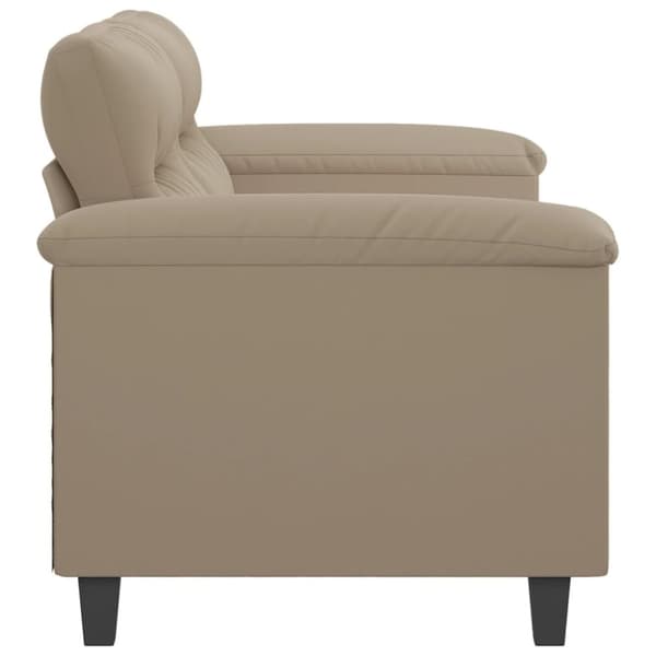 vidaXL 2-personers sofa 140 cm mikrofiberstof gråbrun