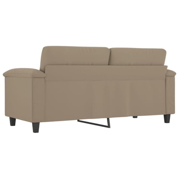 vidaXL 2-personers sofa 140 cm mikrofiberstof gråbrun