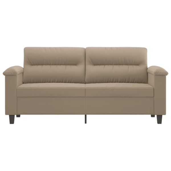 vidaXL 2-personers sofa 140 cm mikrofiberstof gråbrun