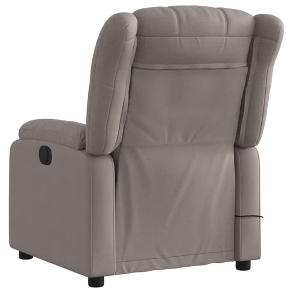 vidaXL Massagefåtölj taupe tyg