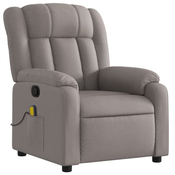 vidaXL Massagefåtölj taupe tyg