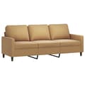 Miniatyrbillede 4 af 9: vidaXL sofasæt 3 dele med puder velour brun
