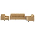 Miniatyrbillede 1 af 9: vidaXL sofasæt 3 dele med puder velour brun