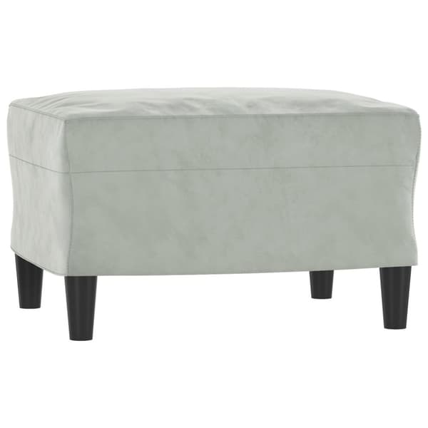 vidaXL sofasæt 3 dele med puder velour lysegrå